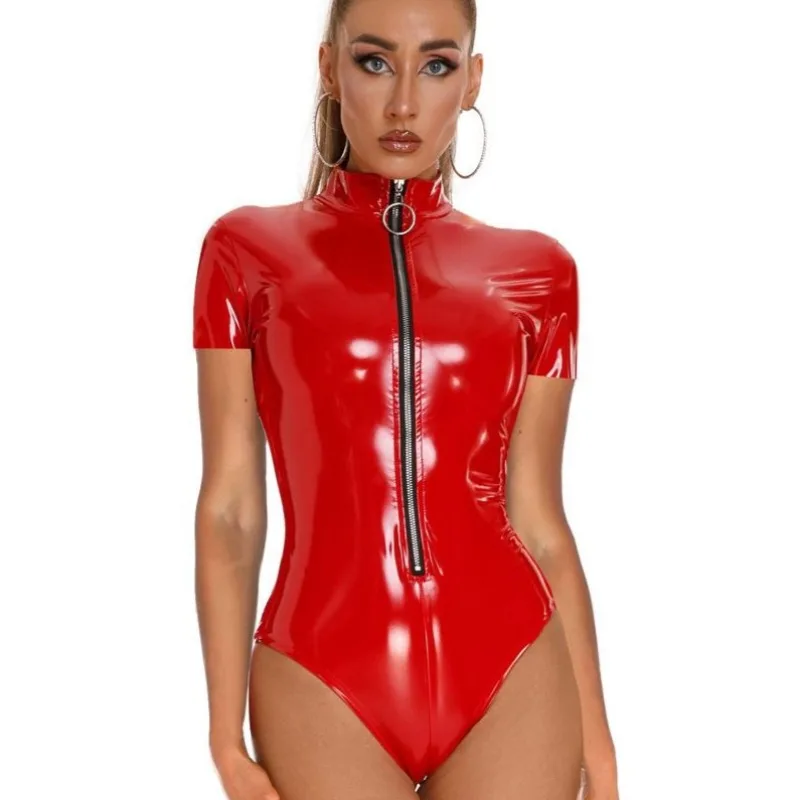 Body de látex con manga corta y cremallera - Image 5