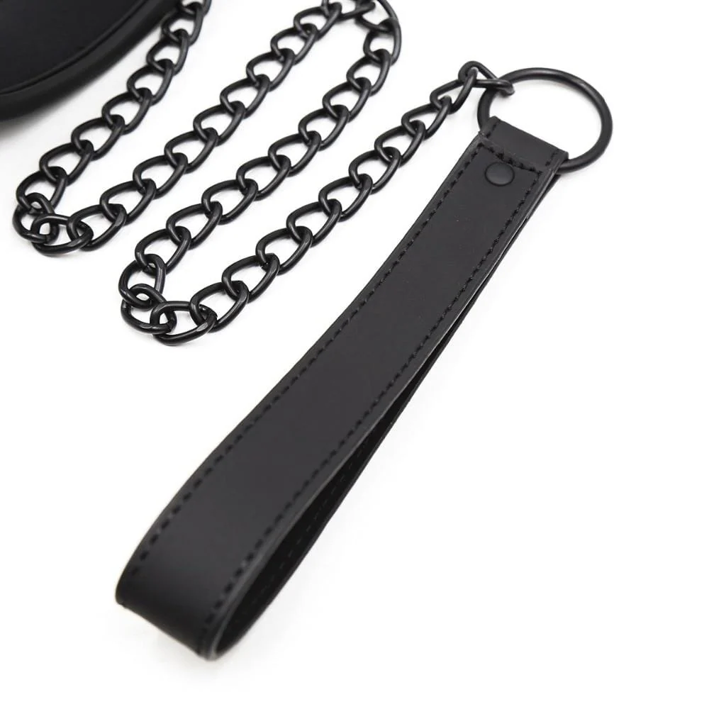 Collar de cuero con correa - Image 6