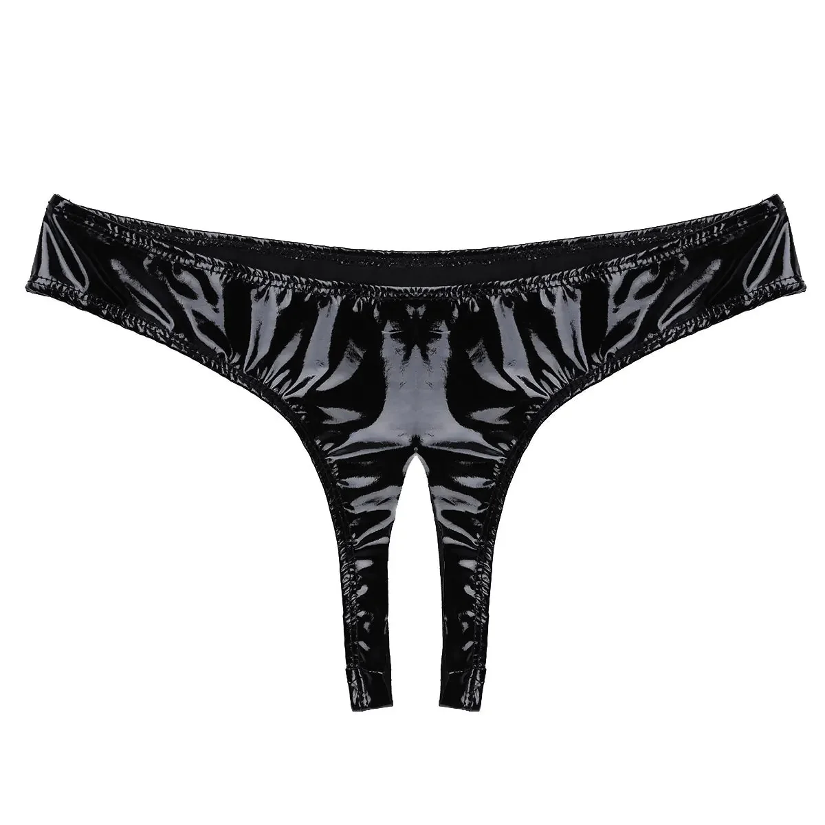 Conjunto de lencería de látex con escote abierto - Image 3