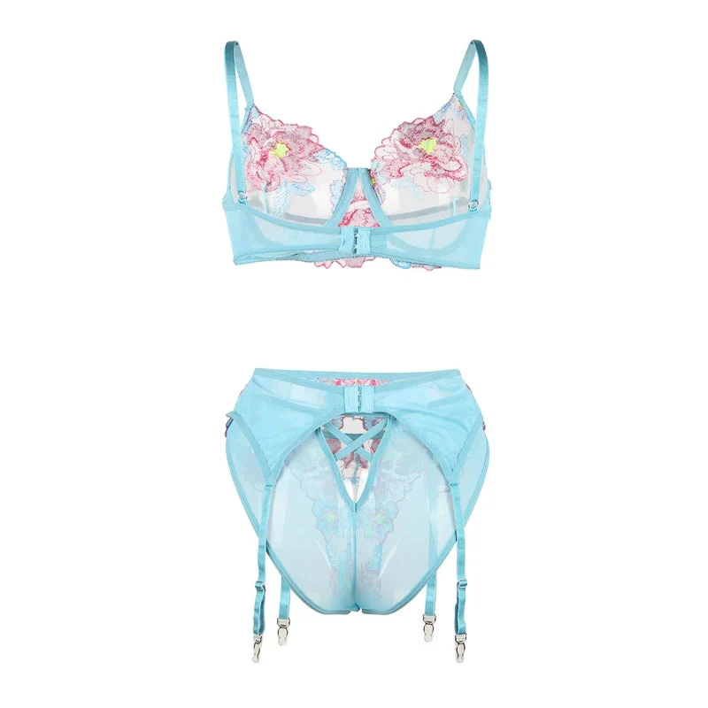 Conjunto de lencería plus size con estampado floral - Image 5