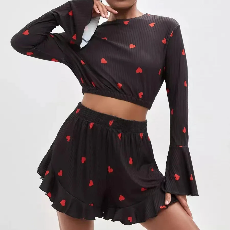 Pijama con estampado de corazoncitos - Image 4